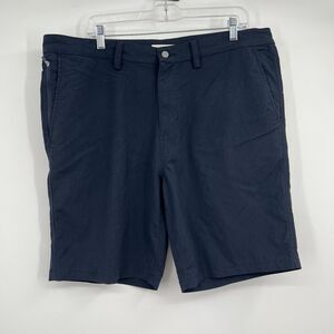 Tasc Shorts Mens 38 Navy Blue Tailored Performance Bamboo Preppy Golf Casual 9”
